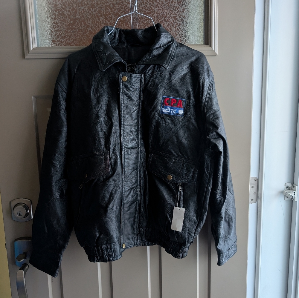 BNWT CPA Black Leather Jacket
